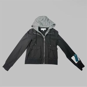 Sebby hoodie black jean jacket